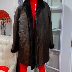 Regent Park Size M Beige Coat Length 33” Poly